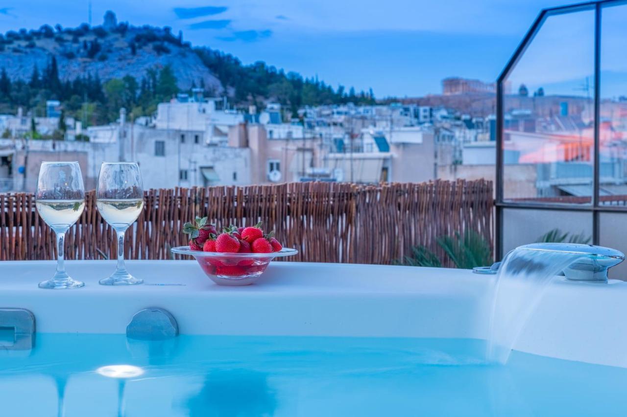 Topfloor Getaway Balcony&Hot Tub+Acropolis View Athene Buitenkant foto