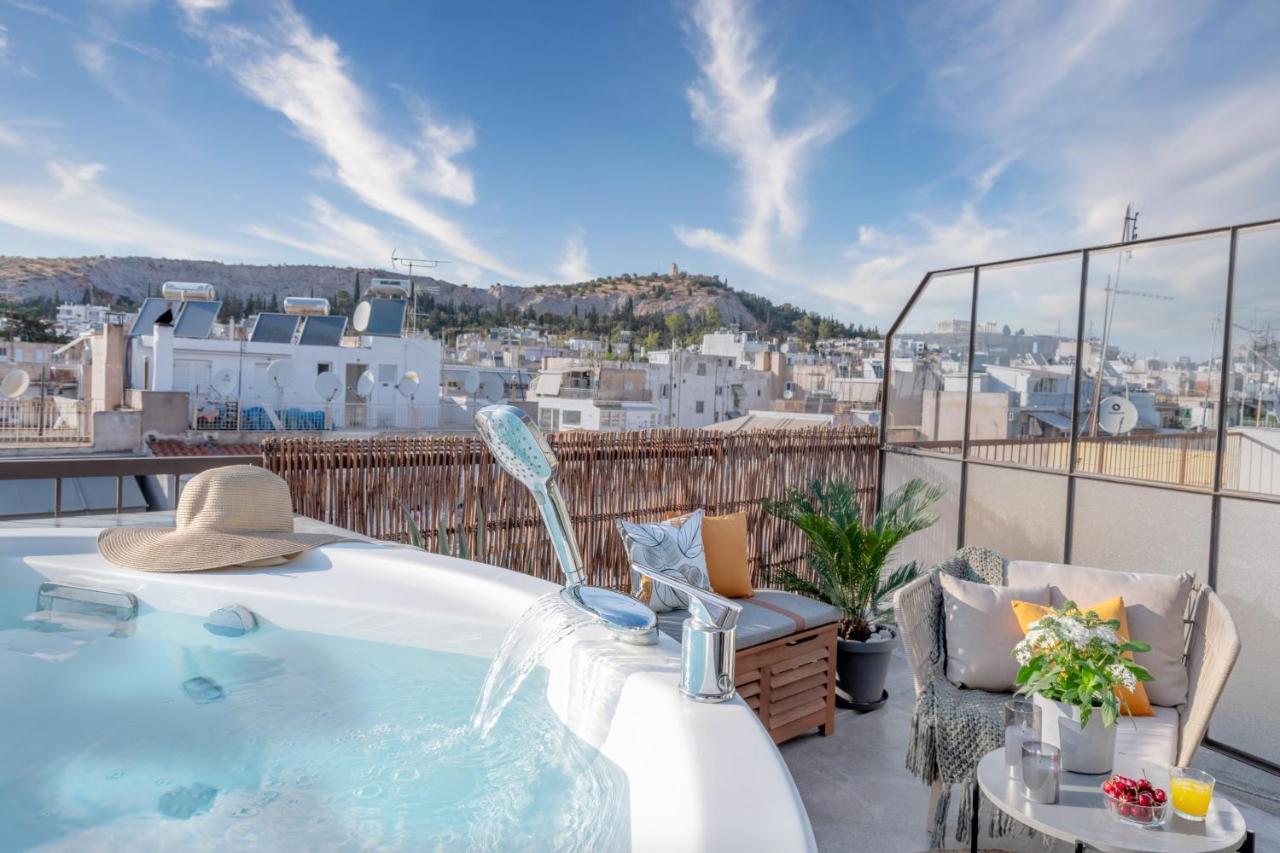 Topfloor Getaway Balcony&Hot Tub+Acropolis View Athene Buitenkant foto