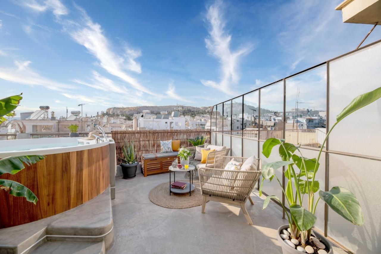Topfloor Getaway Balcony&Hot Tub+Acropolis View Athene Buitenkant foto
