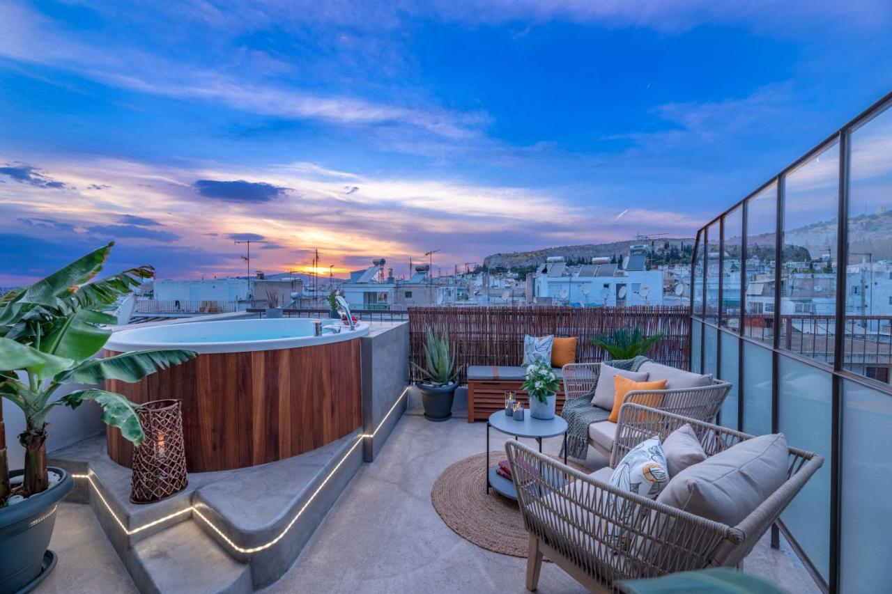 Topfloor Getaway Balcony&Hot Tub+Acropolis View Athene Buitenkant foto